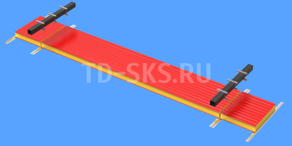 Узлы крепления сэндвич панелей потолочных детали DAARTS Узлы крепления сэндвич панелей потолочных детали DAARTS